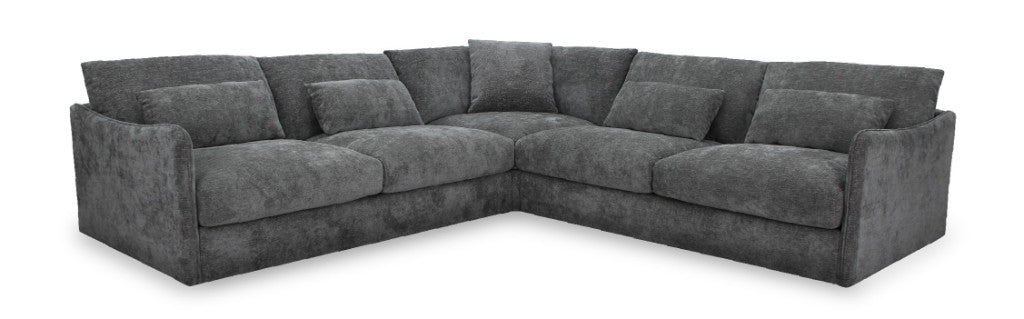 Loft Corner Modular Fabric Sofa-Licorice