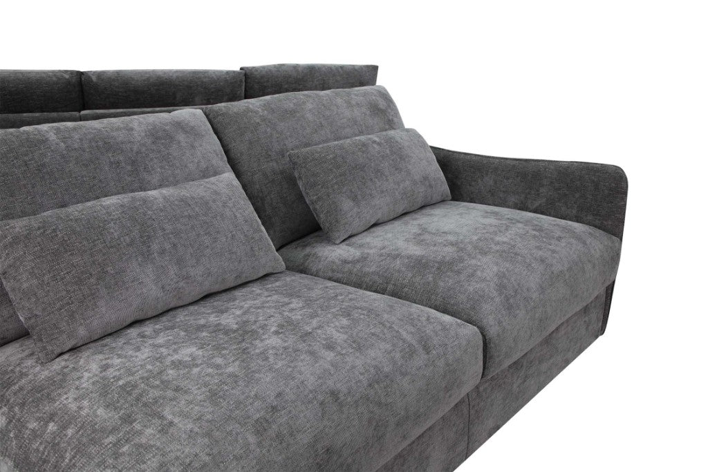 Loft Corner Modular Fabric Sofa-Licorice