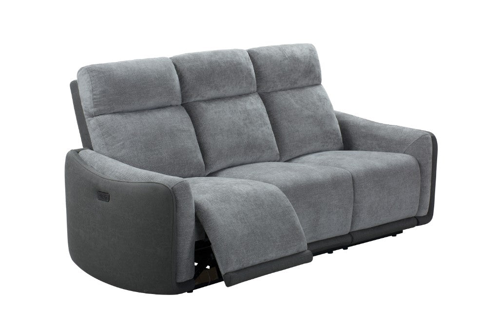 Mombavix Fabric Power Recliner-Grey