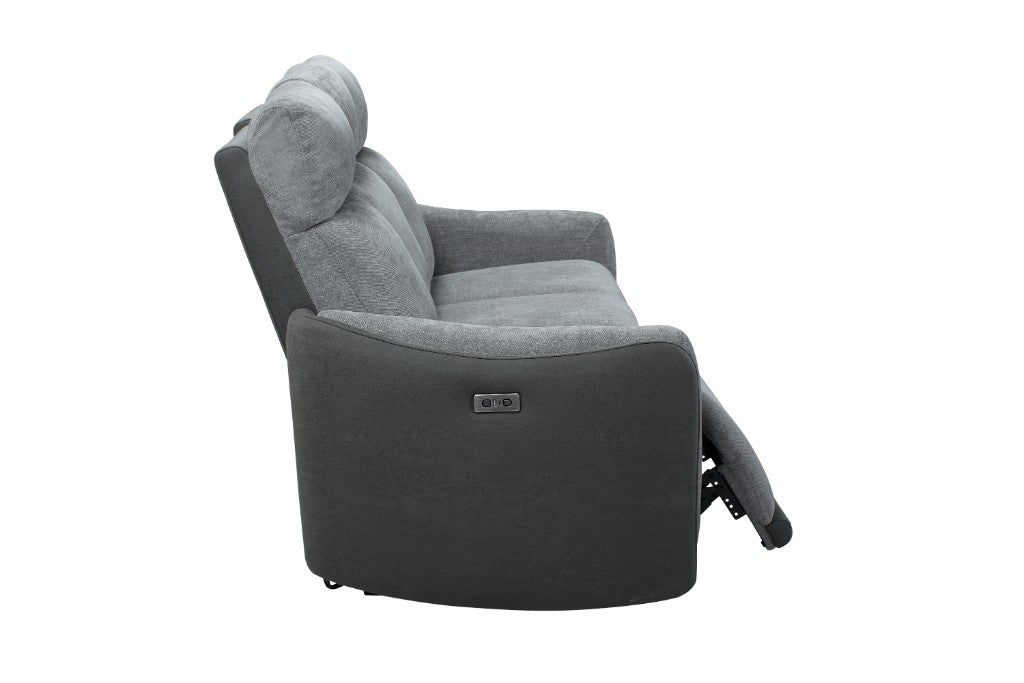 Mombavix Fabric Power Recliner-Grey
