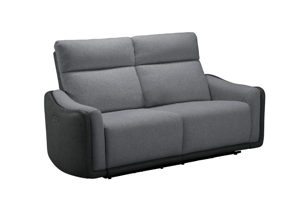 Mombavix Fabric Power Recliner-Grey
