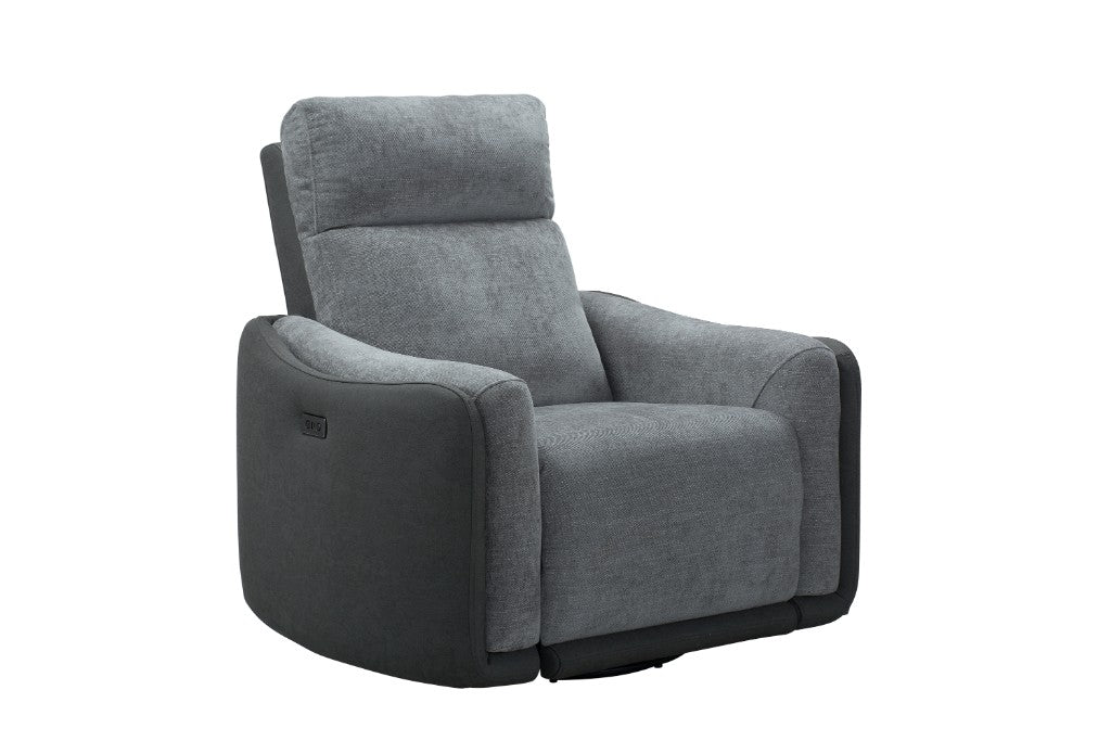 Mombavix Fabric Power Recliner-Grey