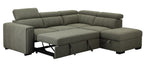 Odelvix Fabric 2S W/Sofa Bed RHF Chaise & Ottoman