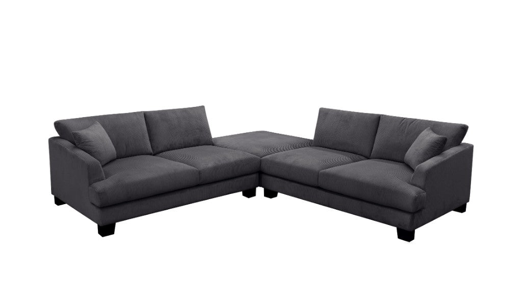 Orion Fabric LHF 2.5S+OTTOMAN+RHF 2.5S-Charcoal