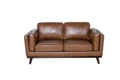 Hugo 3 Seater Leather Sofa - Nature Scotch