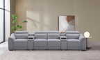 Robbvix Dual Motor 4 Seater Electric Recliner - Grey