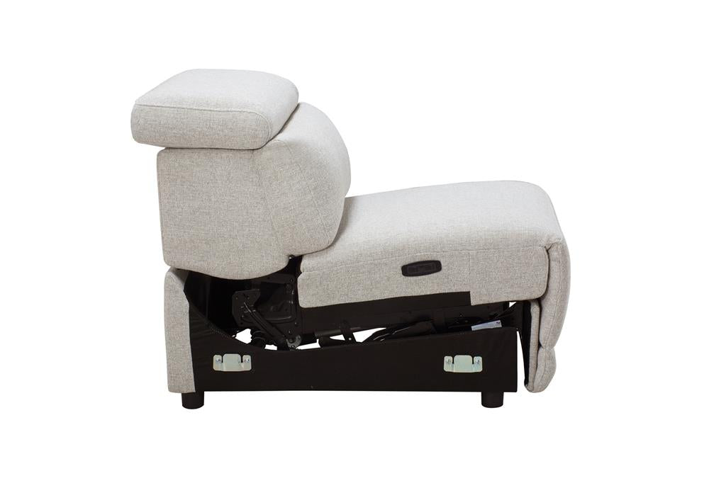 Robbie Dual Motor 4 Seater Electric Recliner - Light Grey