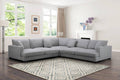 Manhattan Deep Seat Corner Fabric Lounge -Light Grey