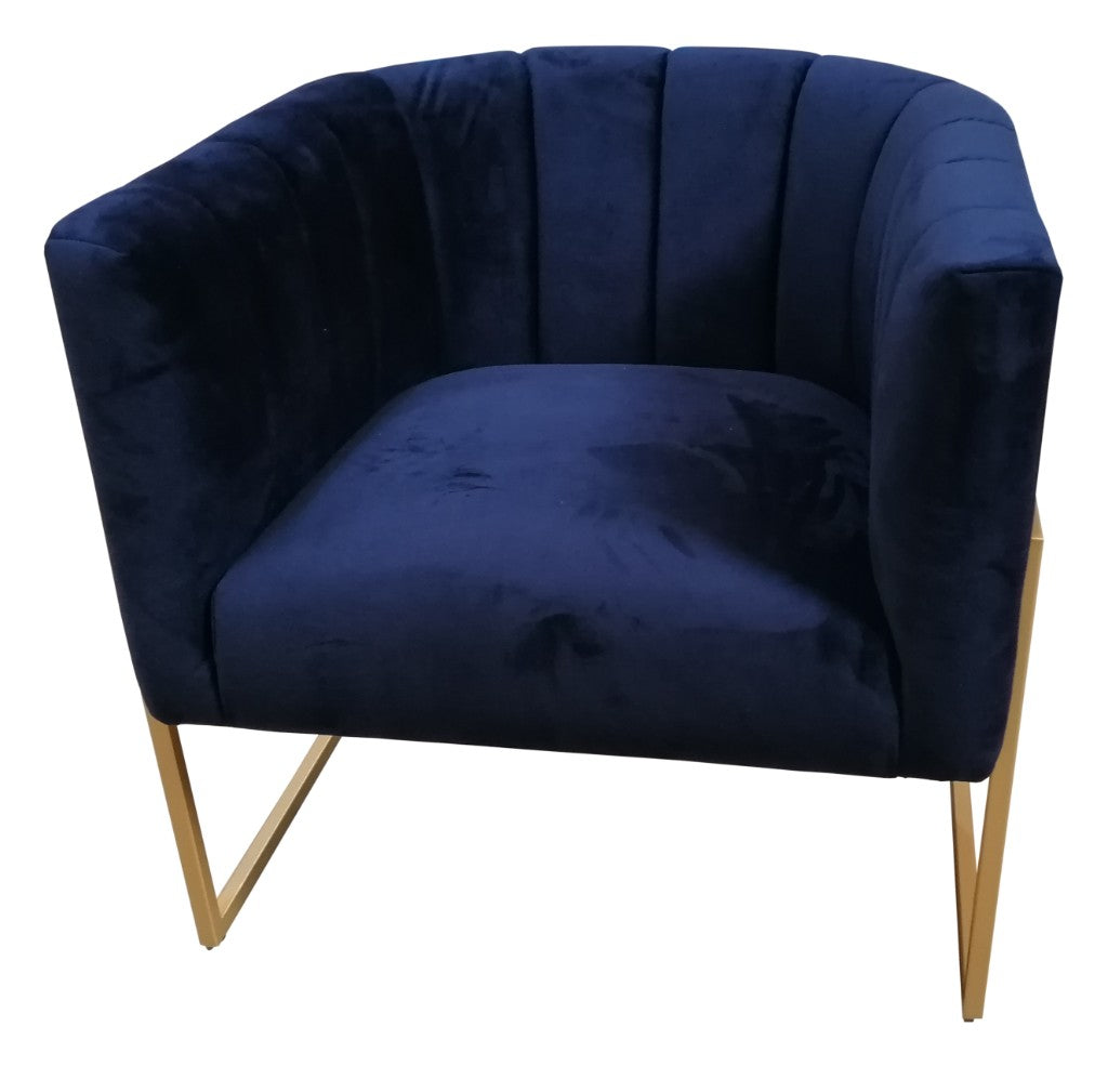 Cecil Fabric Arm Chair Blue