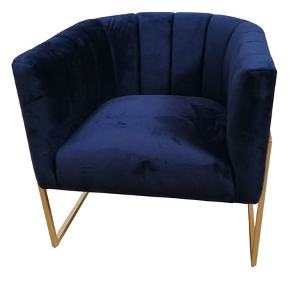 Enda Fabric Arm Chair Blue