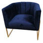 Enda Fabric Arm Chair Blue