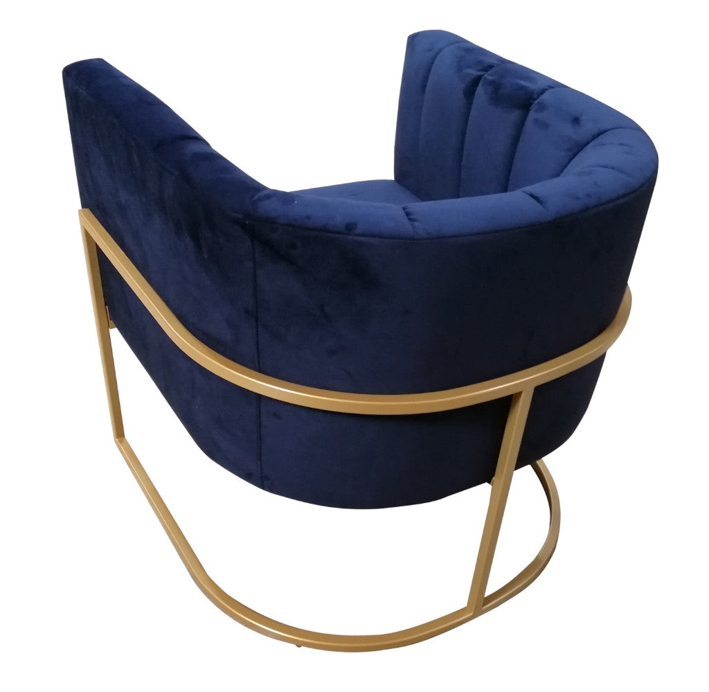 Enda Fabric Arm Chair Blue