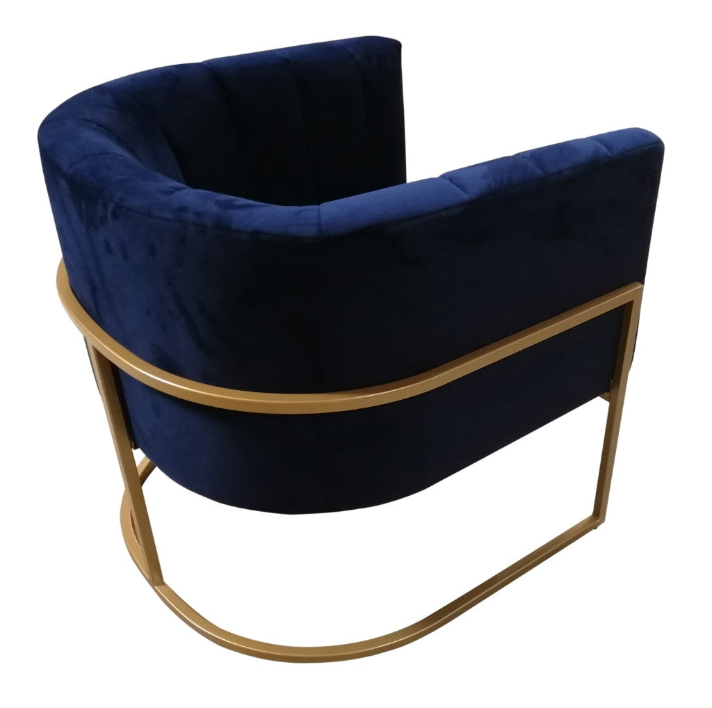 Cecil Fabric Arm Chair Blue