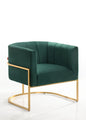 Enda Fabric Arm Chair Green