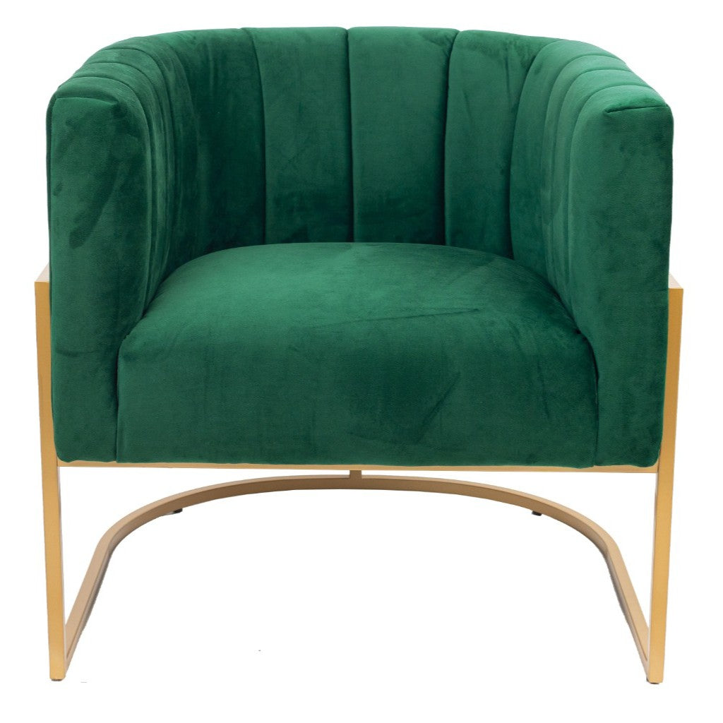 Enda Fabric Arm Chair Green