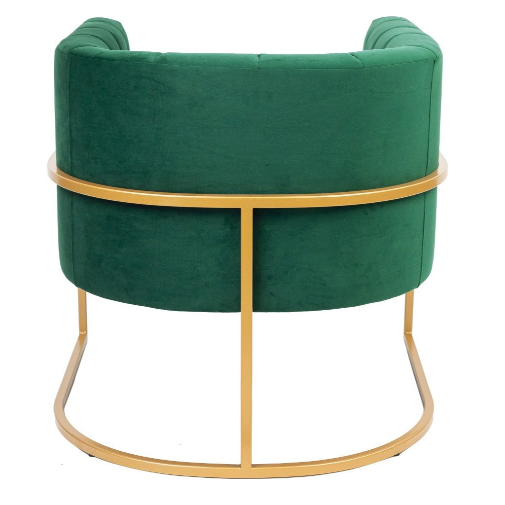 Enda Fabric Arm Chair Green