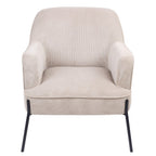 Evevix Fabric Arm Chair Silver Grey