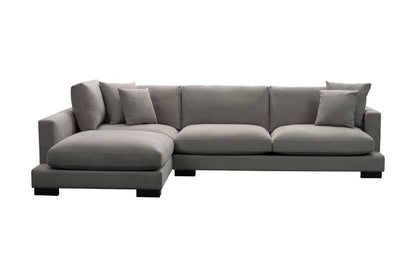 Olsen 5 Seater Corner Right Chaise Lounge Light Grey