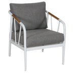 Daltvix Outdoor 5pc Lounge Set - White Grey