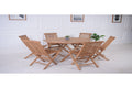 Balvix Outdoor 7 PC Folding Dinning Set - Golden