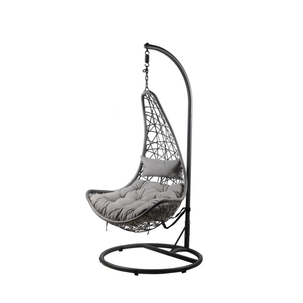 Lotus Out Hanging Egg Chair  -Light Grey