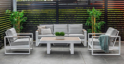 Maderia Outdoor 4PC Lounge Sofa Set- White