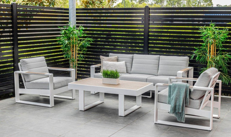 Madevix Outdoor 4PC Lounge Sofa Set- White