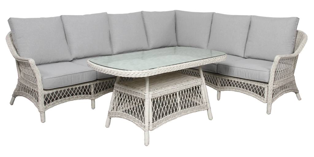 Madrid Outdoor 7PC Lounge Sofa  Living Setting Set- Light Grey