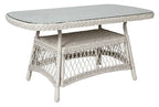 Madevix Outdoor Wicker Lounge 4pc Set- Brown Light Grey