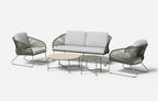 Peacockvix Outdoor 4PCS Sofa Set