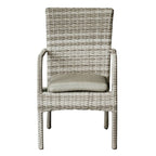 Prievix Outdoor Wicker 3PC Dining Set-Light Grey