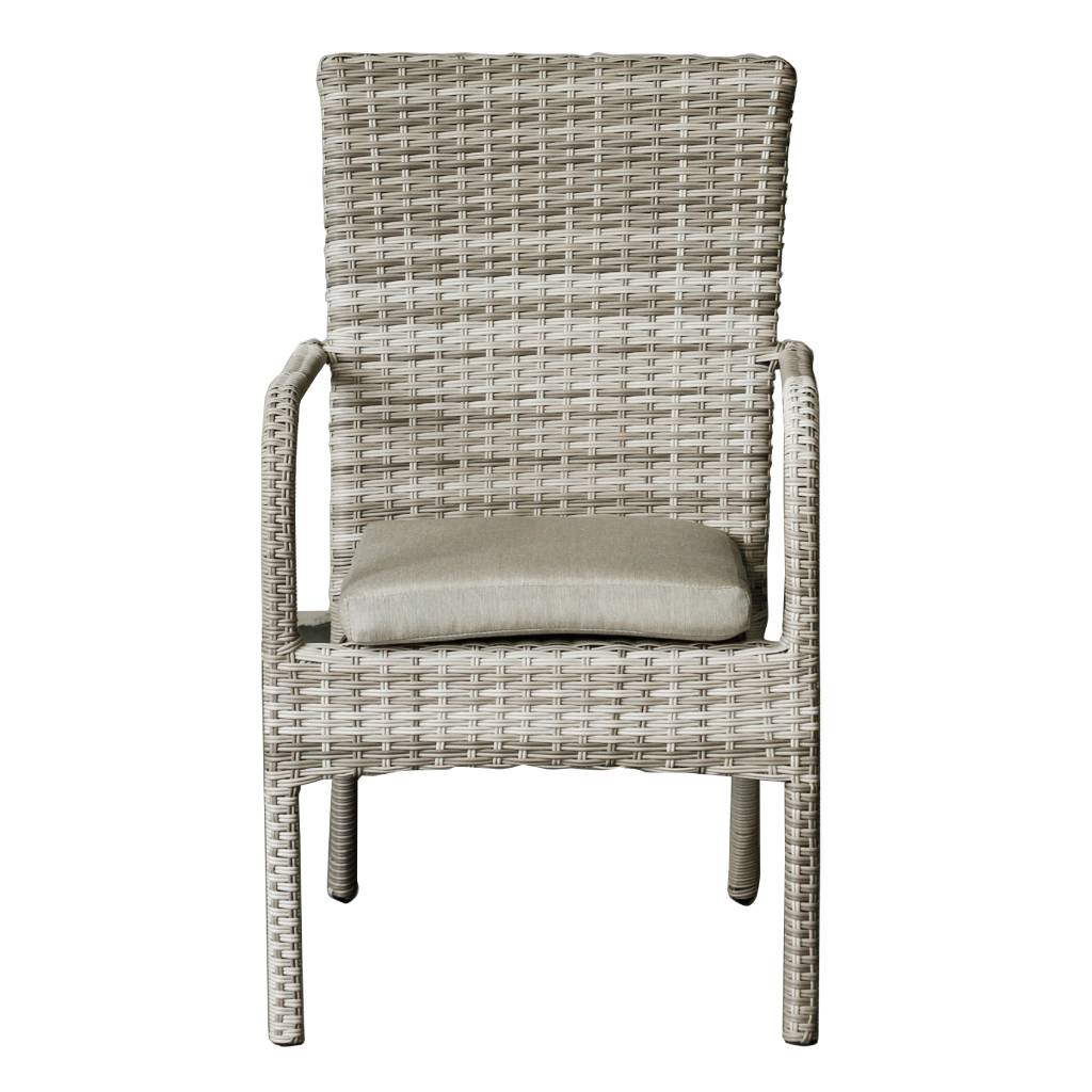 Priestly Outdoor Wicker 3PC Dining Set-Light Grey