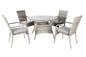 Priestly Outdoor Wicker 5PC Dining Set-Light Grey