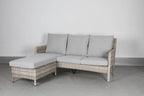Prievix Outdoor Wicker 3PC Dining Set-Light Grey