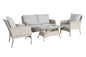 Priestly Outdoor Wicker 4PC Sofa Set-Light Grey