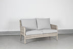 Prievix Outdoor Wicker 3PC Dining Set-Light Grey