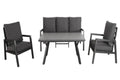 Torrvix Outdoor 4PC Sofa Set-Charcoal /Dark Grey