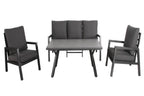 Torrvix Outdoor 4PC Sofa Set-Charcoal /Dark Grey
