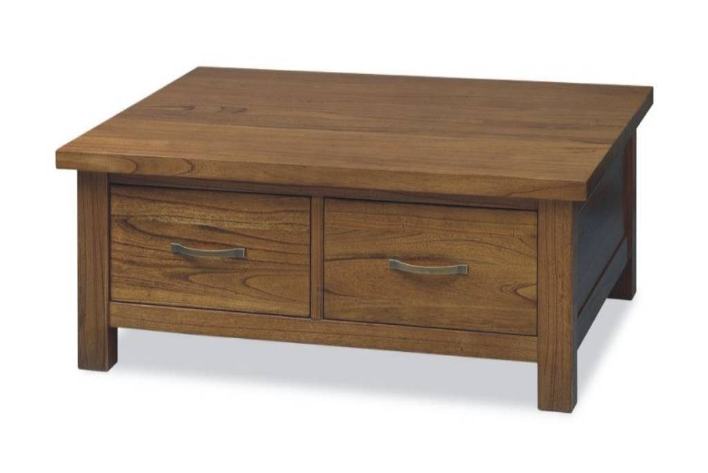 Toscana Mountain Ash Timber 2 Drawer Coffee Table- Natural