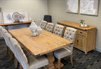 Utavix 230cm Dining Table Only- Honey Wash