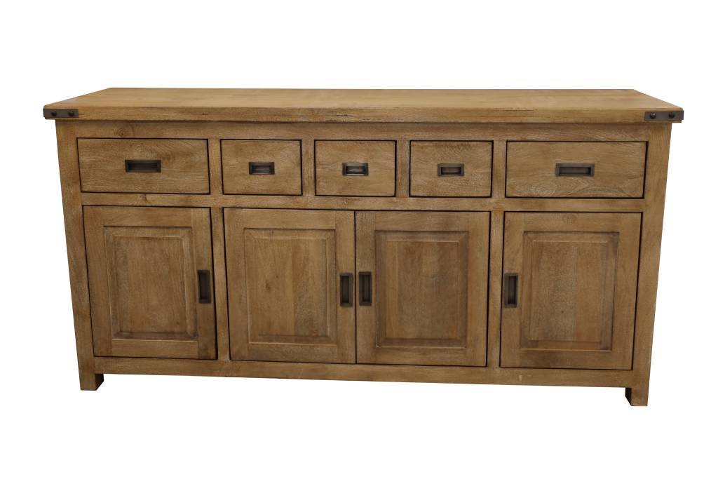 French Provincial Utah 5 Drawer / 4 Drawer Buffet- Honey Wash