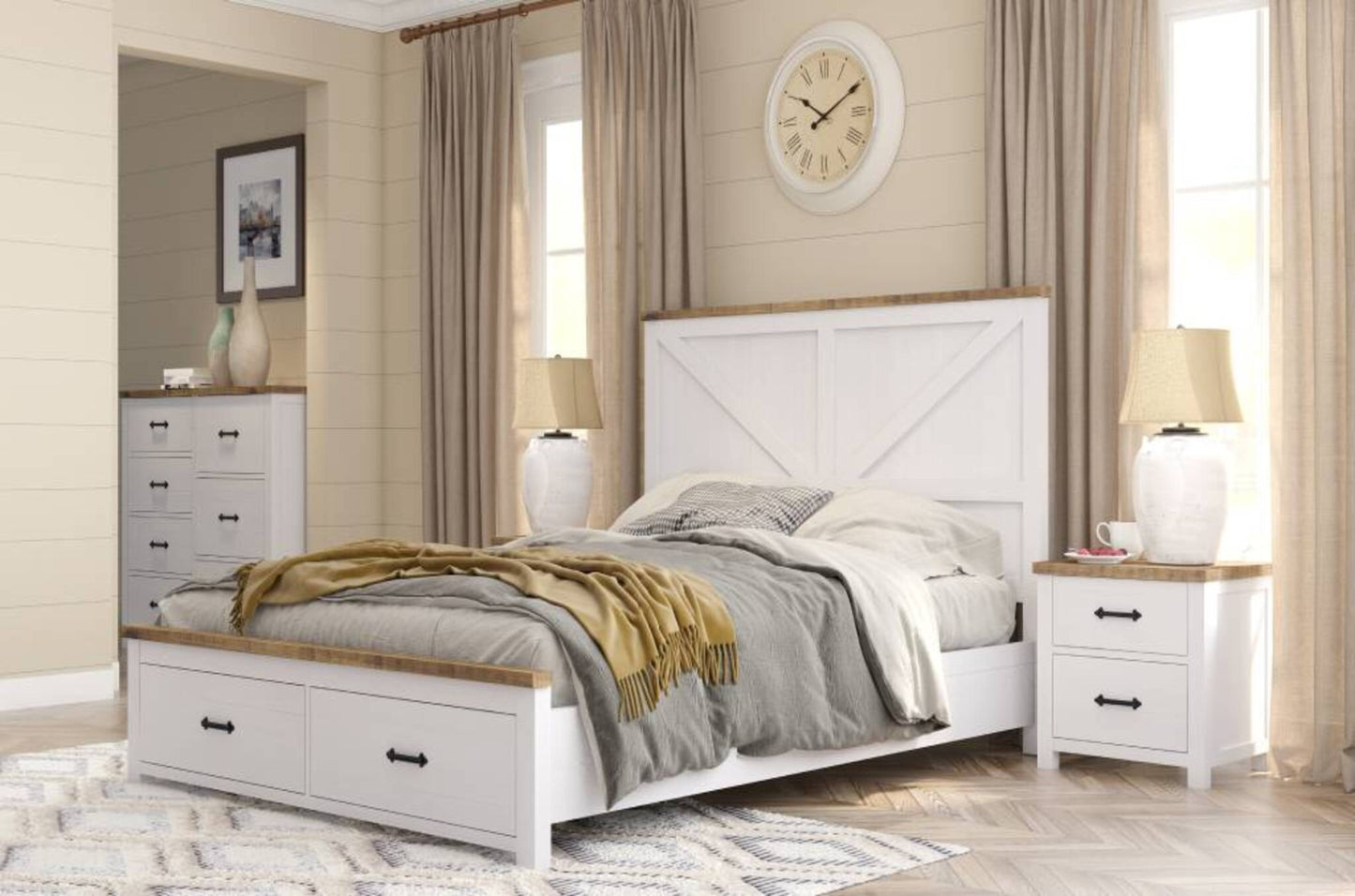 Bernie Timber King Bed - CLEARANCE