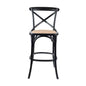 Cafe Rattan Arched Birch Wood Barstool