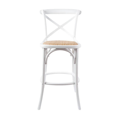 Cafe Rattan Arched Birch Wood Barstool