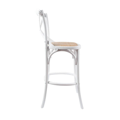 Cafe Rattan Arched Birch Wood Barstool