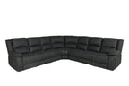 Captvix 7 Seater Corner Modular Rhino Suede Electric Recliner Lounge Jet