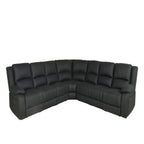 Captvix 7 Seater Corner Modular Rhino Suede Electric Recliner Lounge Jet