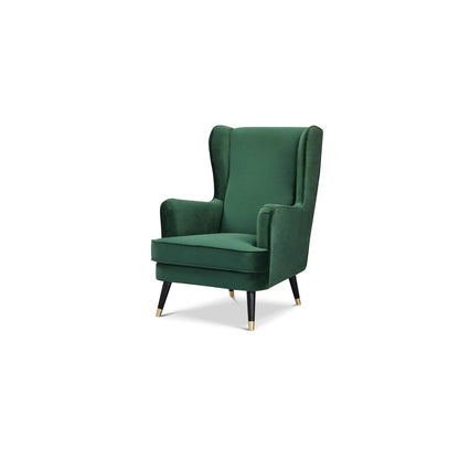 Cooper Wing Arm Chair Luxury Velvet - Green