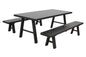 Carrnia  Aluminium Frame Outdoor 3PC Dining Set-Charcoal