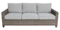 Dockside Outdoor Wicker Sofa Lounge Set - Brown /Light Grey